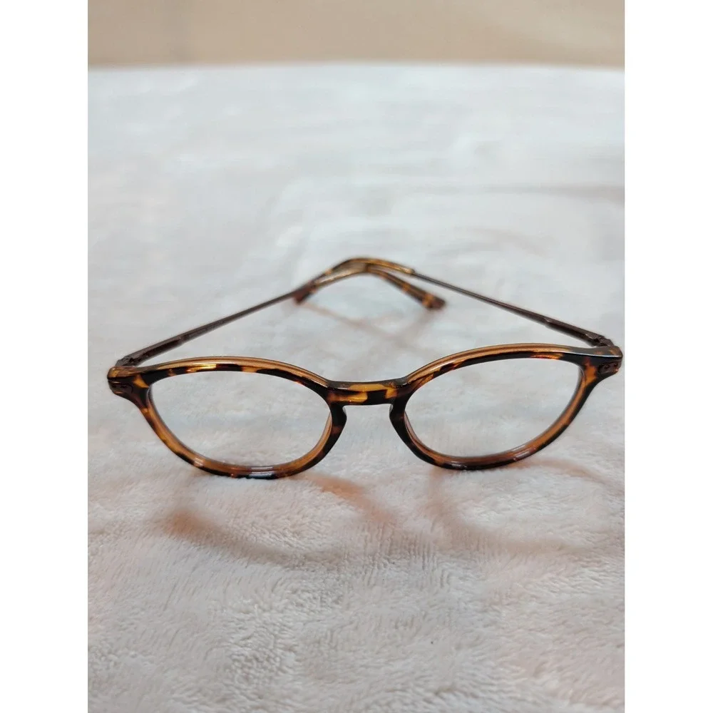 Foster‎ Grant Design Tortoise Round Eyeglass Frames Brown (FRAMES ONLY)